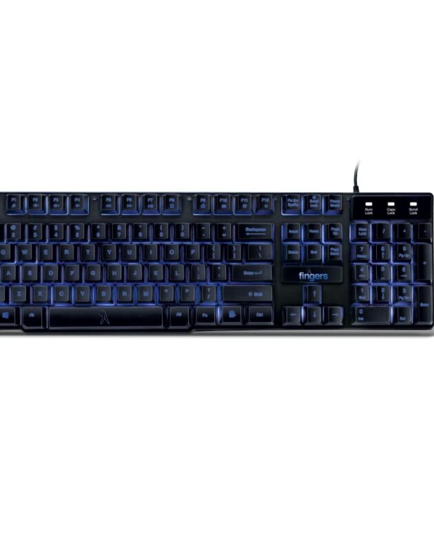 FINGERS Blazing BlueLit Wired Backlit Keyboard