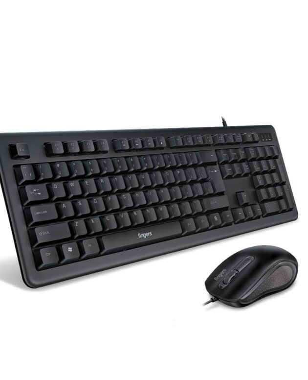 FINGERS FusionCombo Wired USB Keyboard and Mouse
