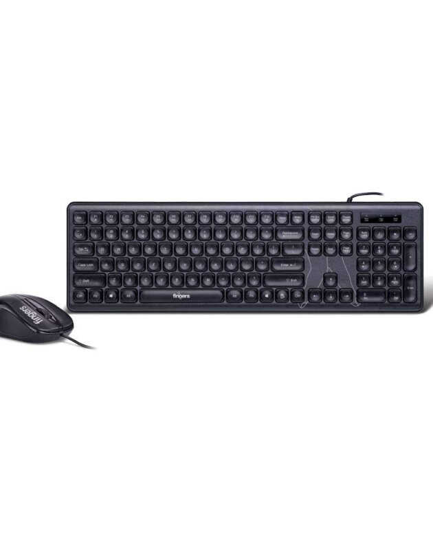 FINGERS Velvet C4 Wired Slim Keyboard and Mouse Combo