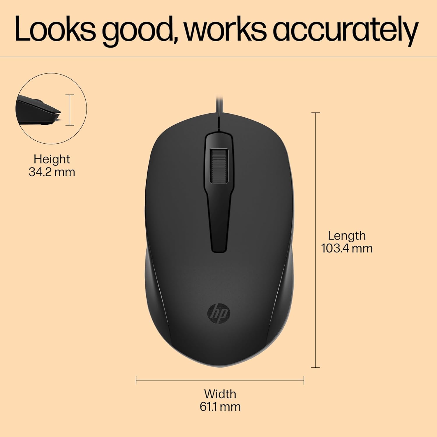HP 150 Wired Mouse-240J6AA#ACJ - Image 2