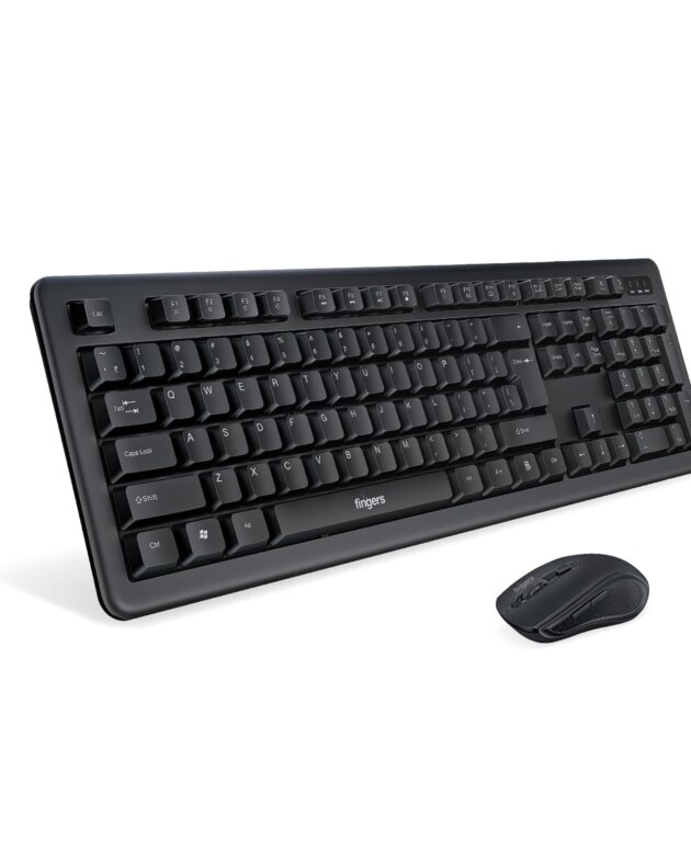 FINGERS Duo-Recharge Wireless Keyboard and Mouse Combo