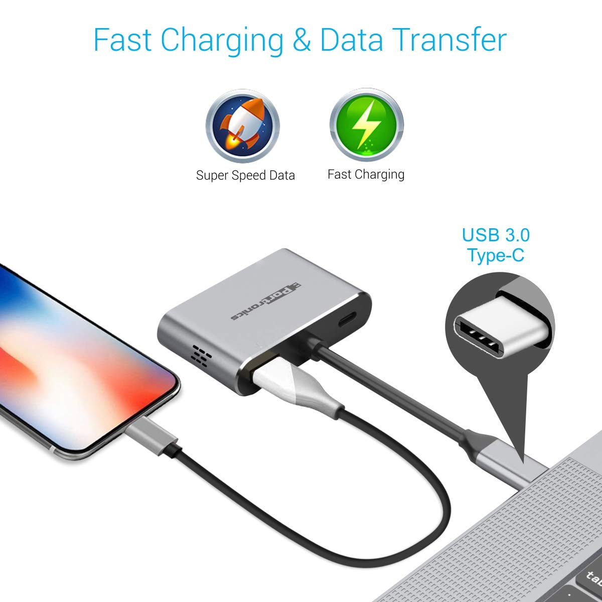 Portronics Mport 4C1 POR-173 4 in 1 Type C Hub - Image 2
