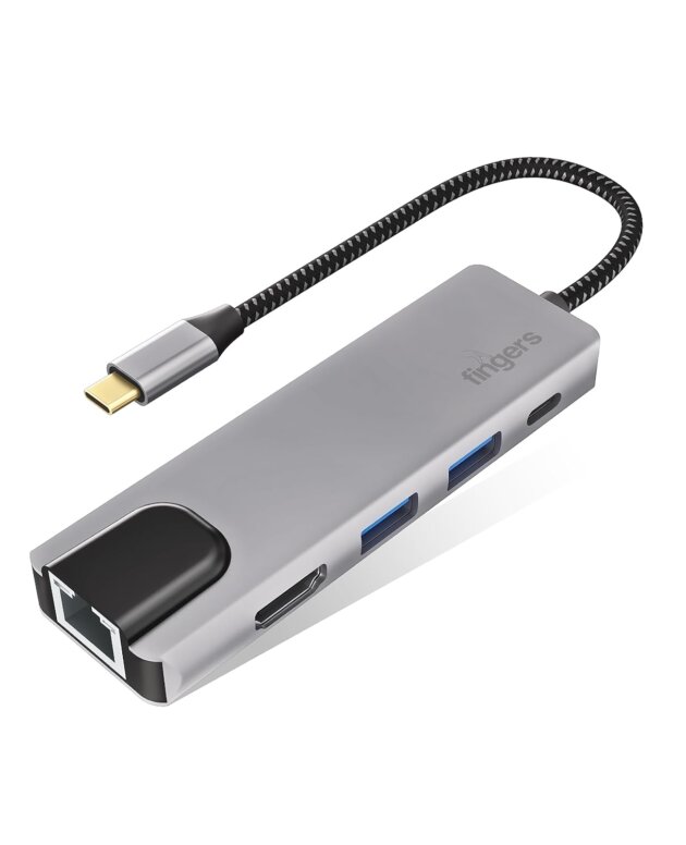 FINGERS UltimoDock 5-in-1 Type C USB Hub