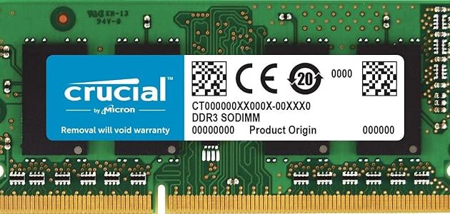 Crucial 8GB DDR3-1600MHz Laptop RAM