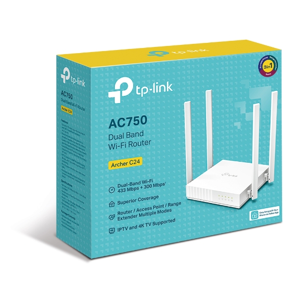 TP link Archer C24 AC750 Dual-Band Wi-Fi Router