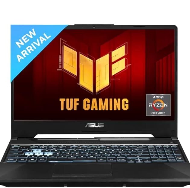 ASUS TUF Gaming A15, AMD Ryzen 7 7435HS, NVIDIA GeForce RTX 3050, 16GB RAM, 512GB SSD, FHD 144Hz 250 nits, 15.6", Windows 11, Black, 2.30KG, FA506NCR-HN075W Gaming Laptop